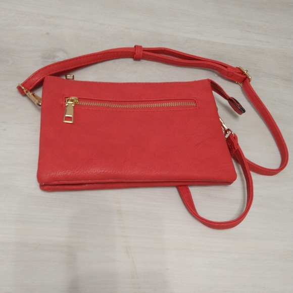 Red Crossbody Bag/Clutch - new never used - Picture 2 of 4